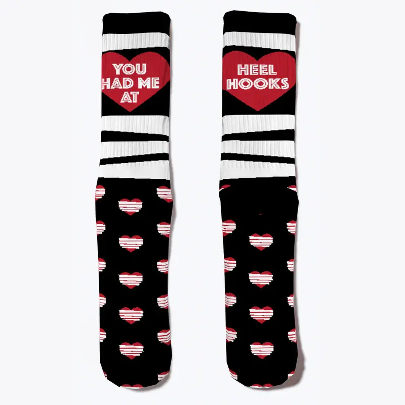 Jiu Jitsu Valentines Heel Hooks Socks