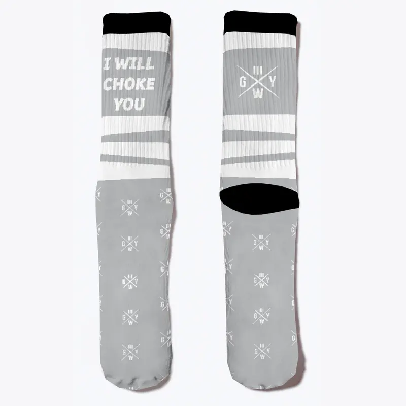 Jiu Jitsu Chokes Ranked White BJJ Socks